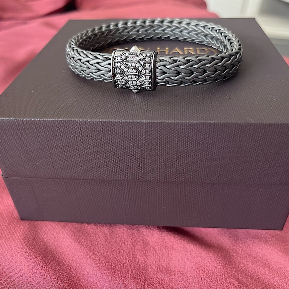 BNWB - John Hardy 11 MM Chain Bracelet Size 7 - Matte Black Rhodium Finish